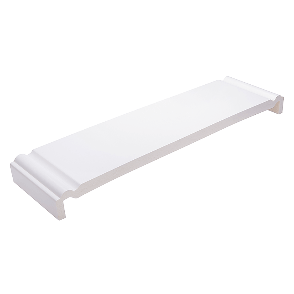 355mm x 16mm White Ogee Double Ended Replacement Fascia Board 5m image